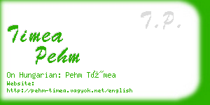 timea pehm business card